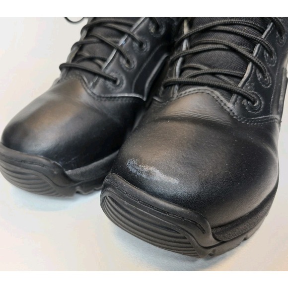 Mens Size 7 Interceptor Combat Ankle Work Boots Black Leather Waterproof main image 5